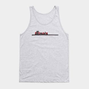 Illinois Buffalo Plaid License Design Tank Top